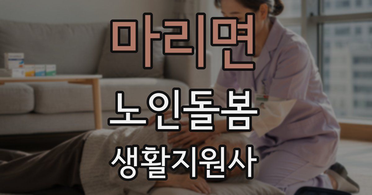 마리면 노인돌봄생활지원사 자격증