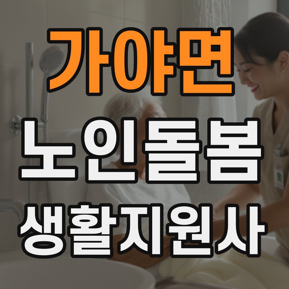 가야면 노인돌봄생활지원사 자격증
