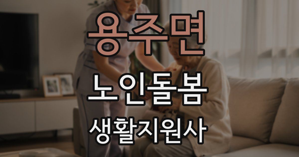 용주면 노인돌봄생활지원사 자격증