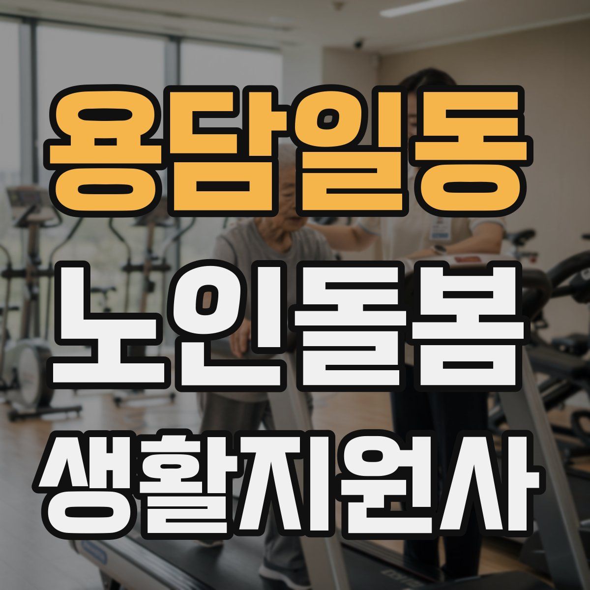 용담일동 노인돌봄생활지원사 자격증