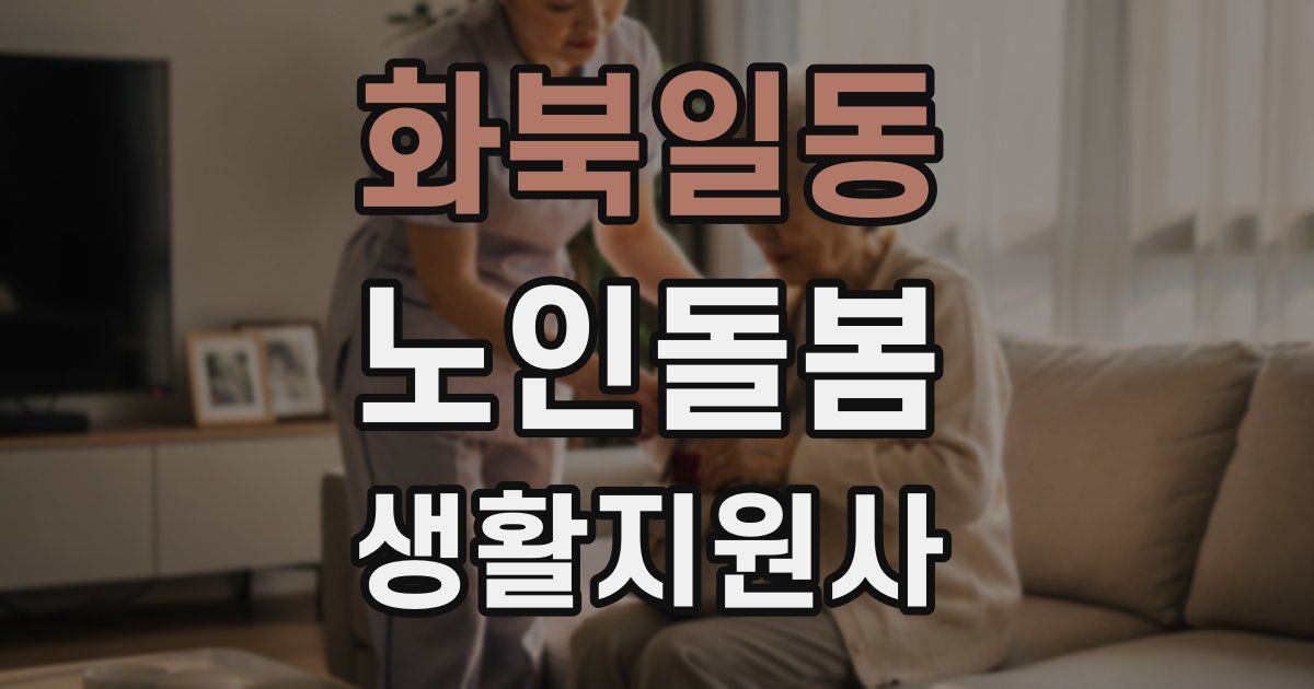 화북일동 노인돌봄생활지원사 자격증