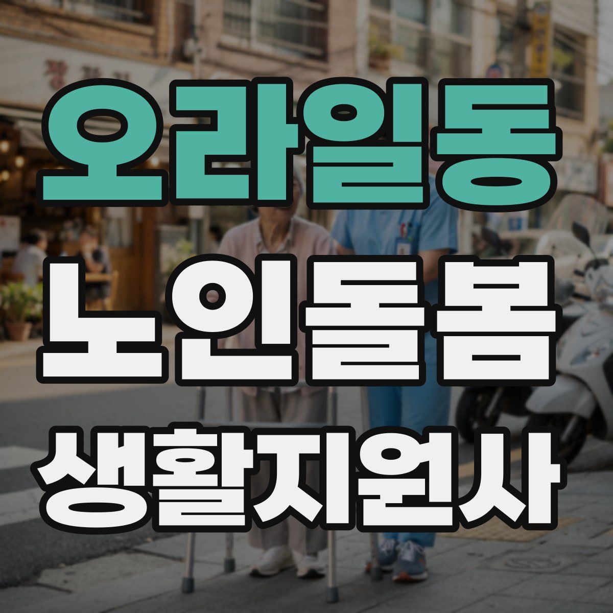 오라일동 노인돌봄생활지원사 자격증