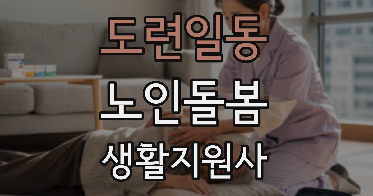 도련일동 노인돌봄생활지원사 자격증
