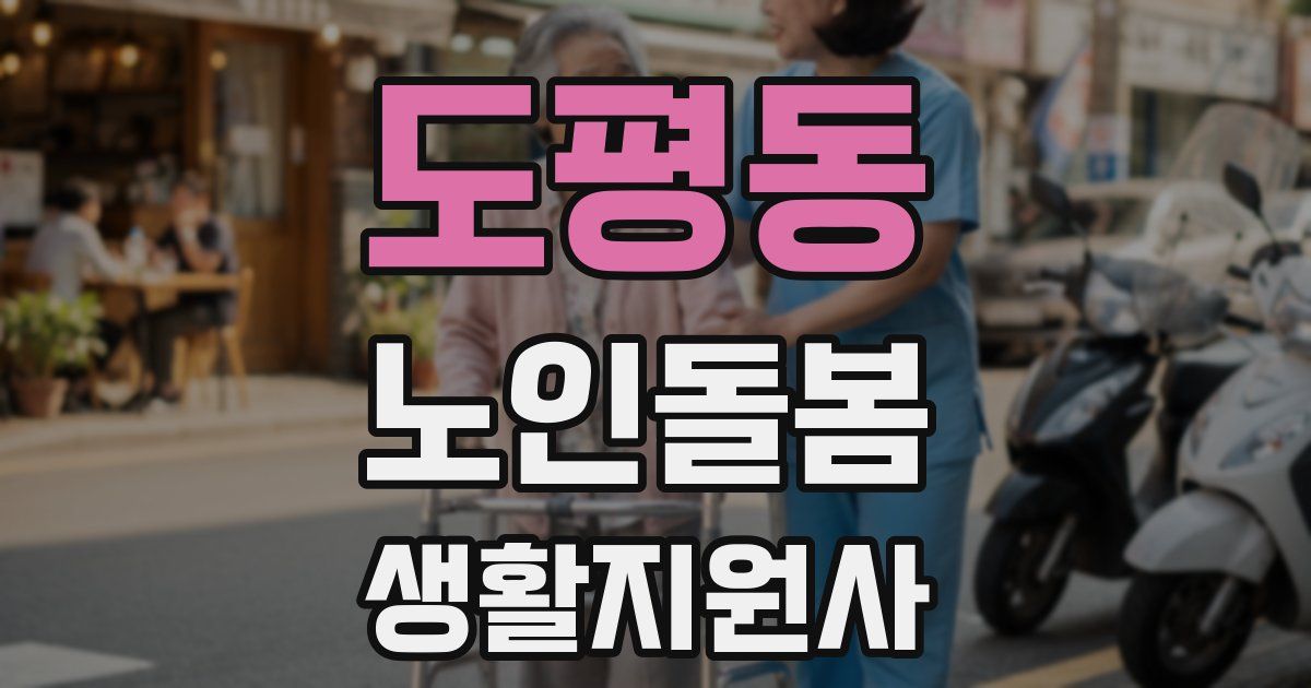 도평동 노인돌봄생활지원사 자격증