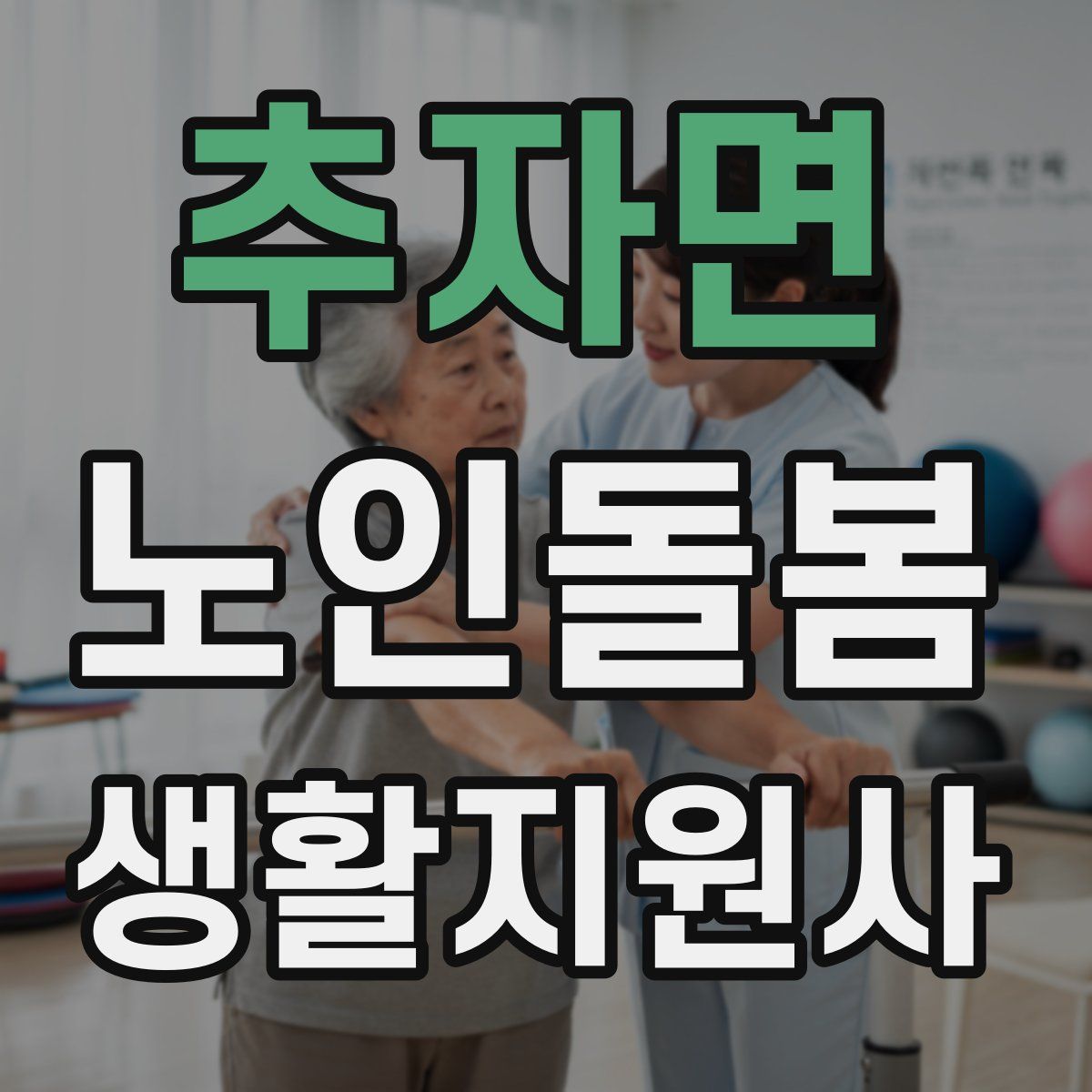 추자면 노인돌봄생활지원사 자격증