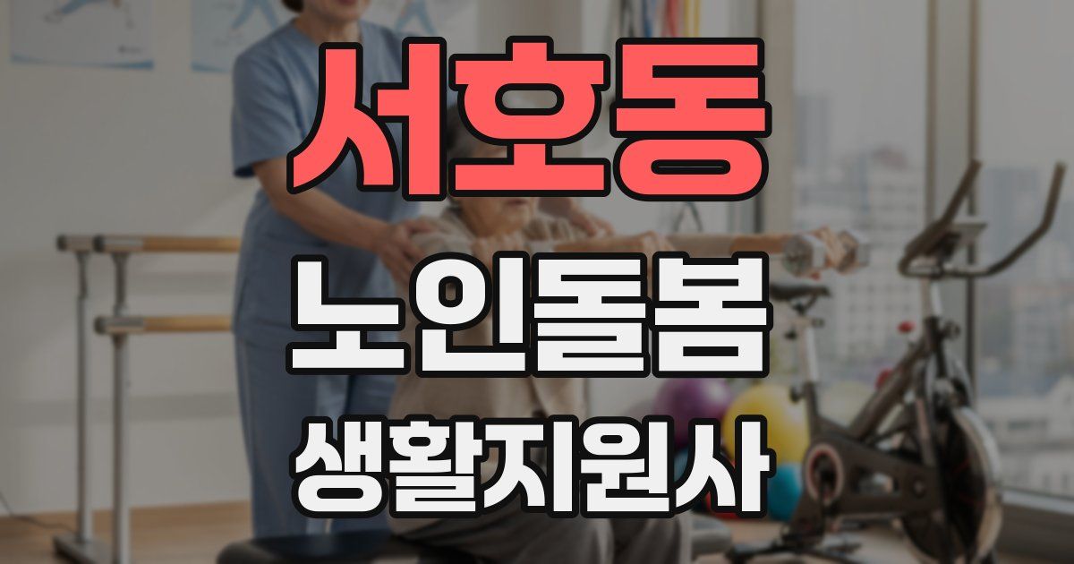 서호동 노인돌봄생활지원사 자격증