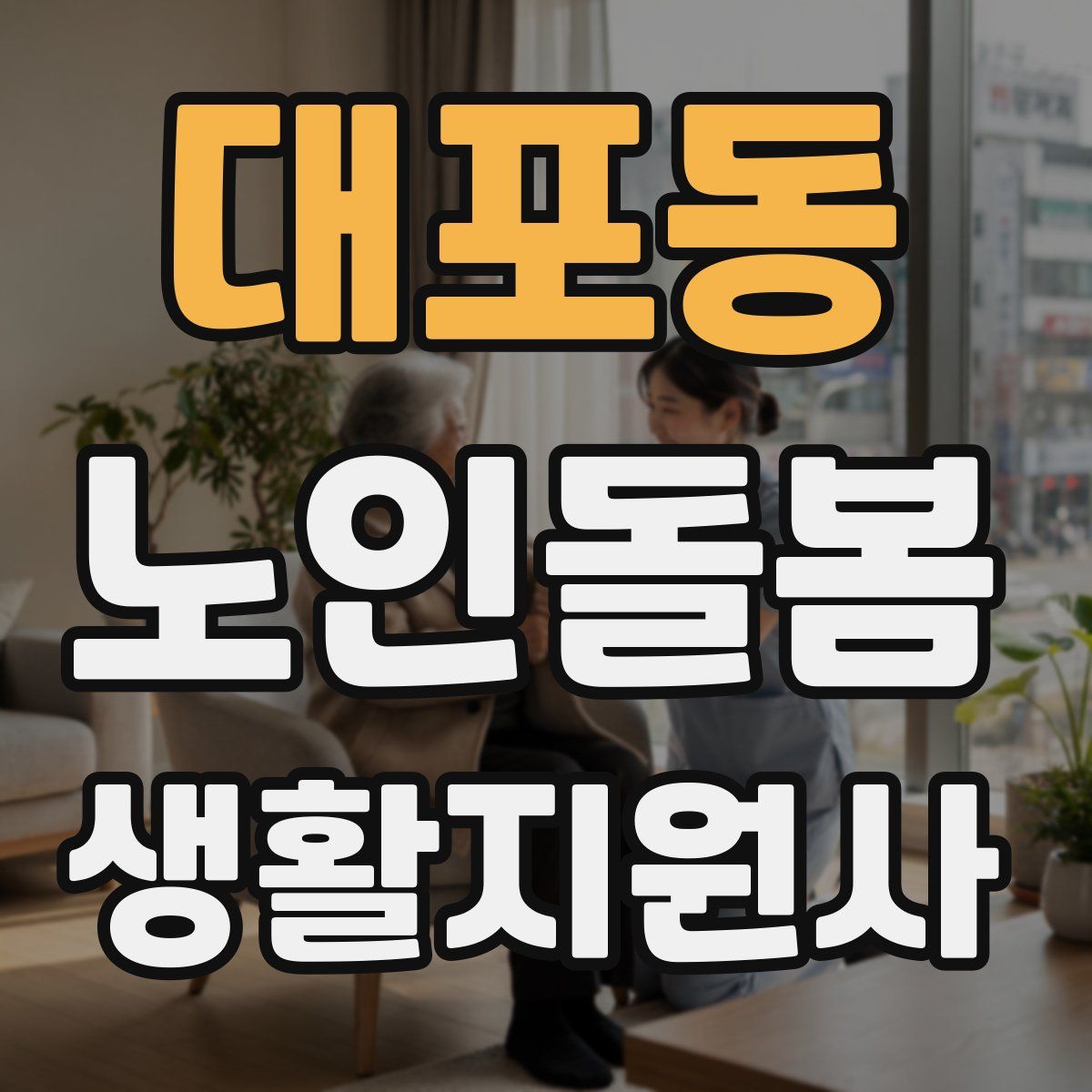 대포동 노인돌봄생활지원사 자격증