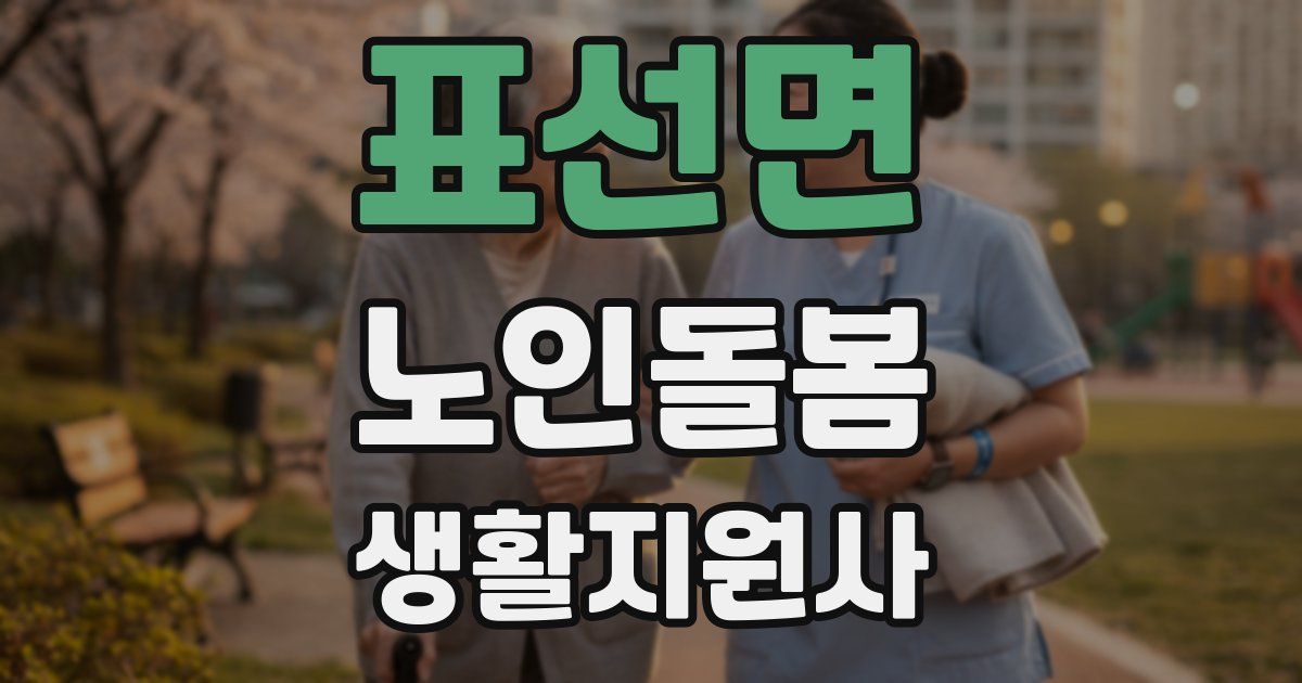 표선면 노인돌봄생활지원사 자격증