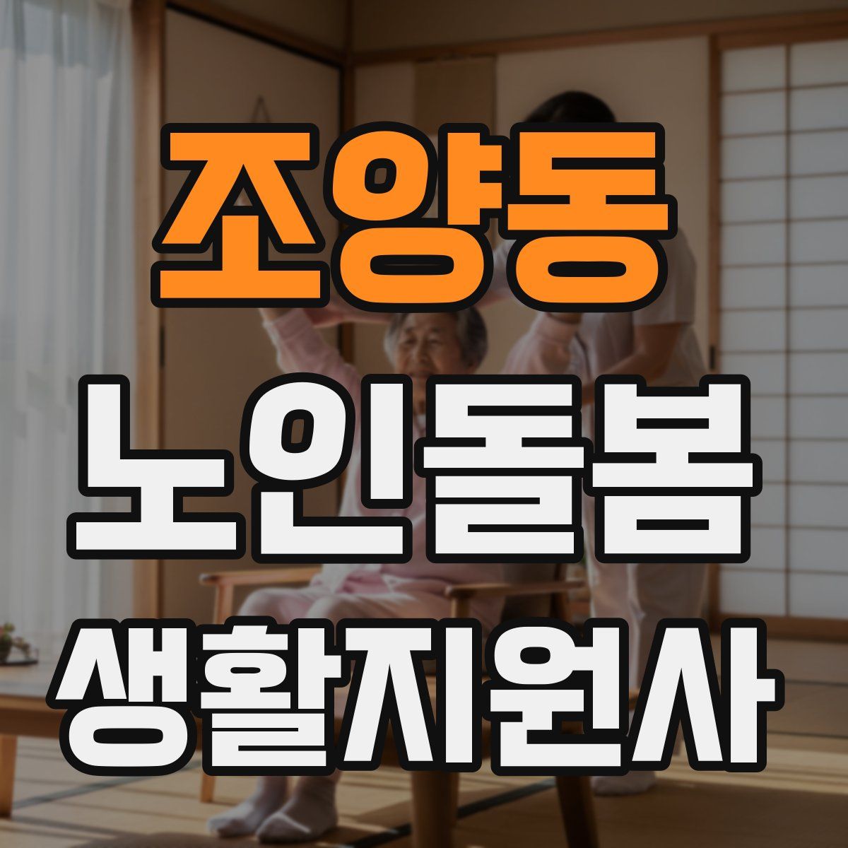 조양동 노인돌봄생활지원사 자격증