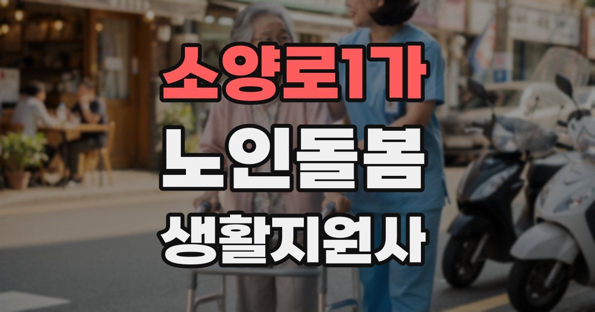 소양로1가 노인돌봄생활지원사 자격증