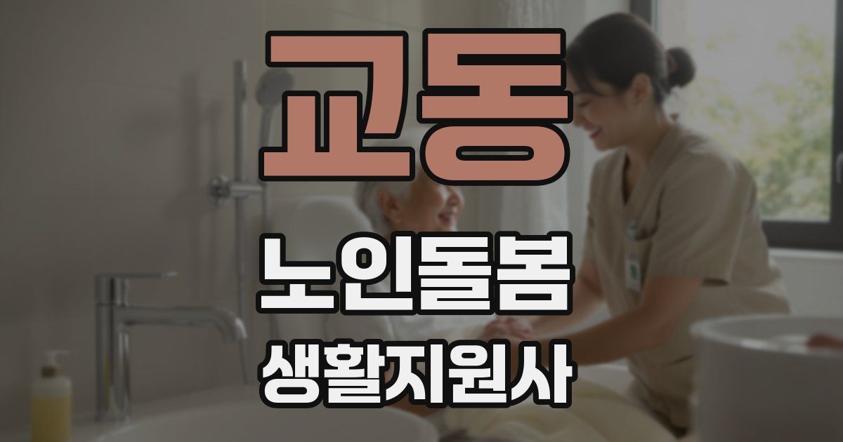 교동 노인돌봄생활지원사 자격증