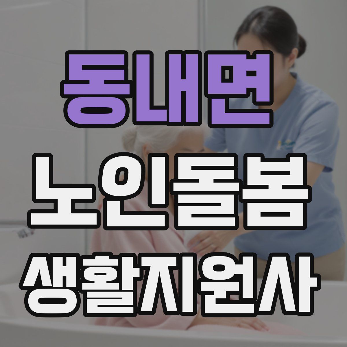 동내면 노인돌봄생활지원사 자격증