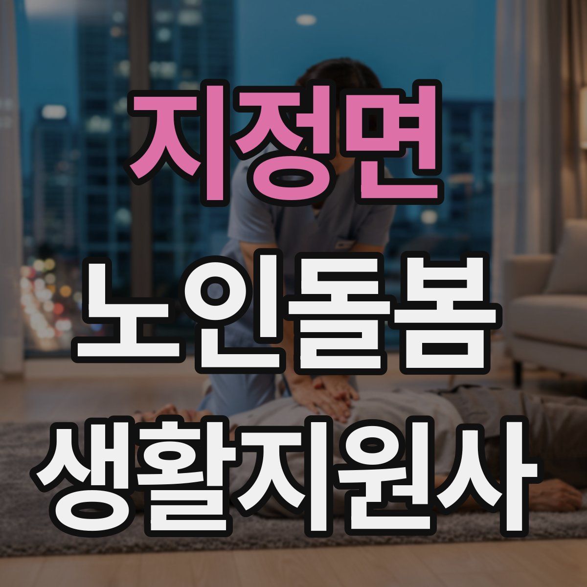 지정면 노인돌봄생활지원사 자격증