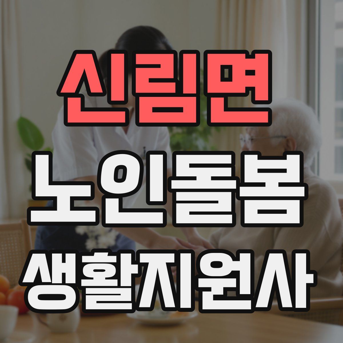 신림면 노인돌봄생활지원사 자격증