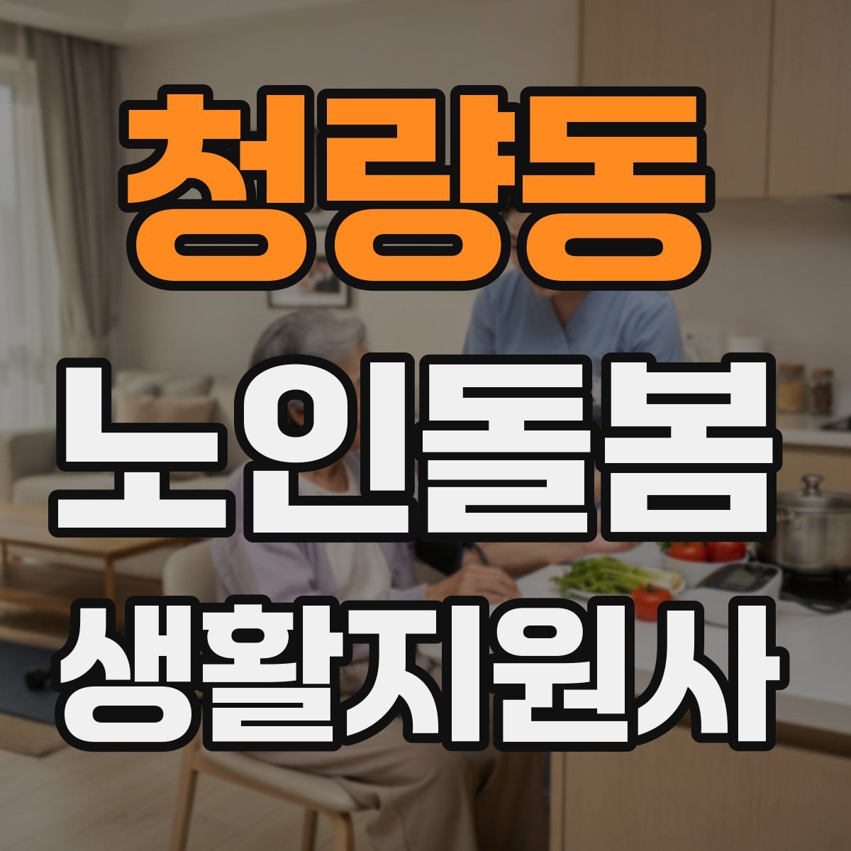 청량동 노인돌봄생활지원사 자격증