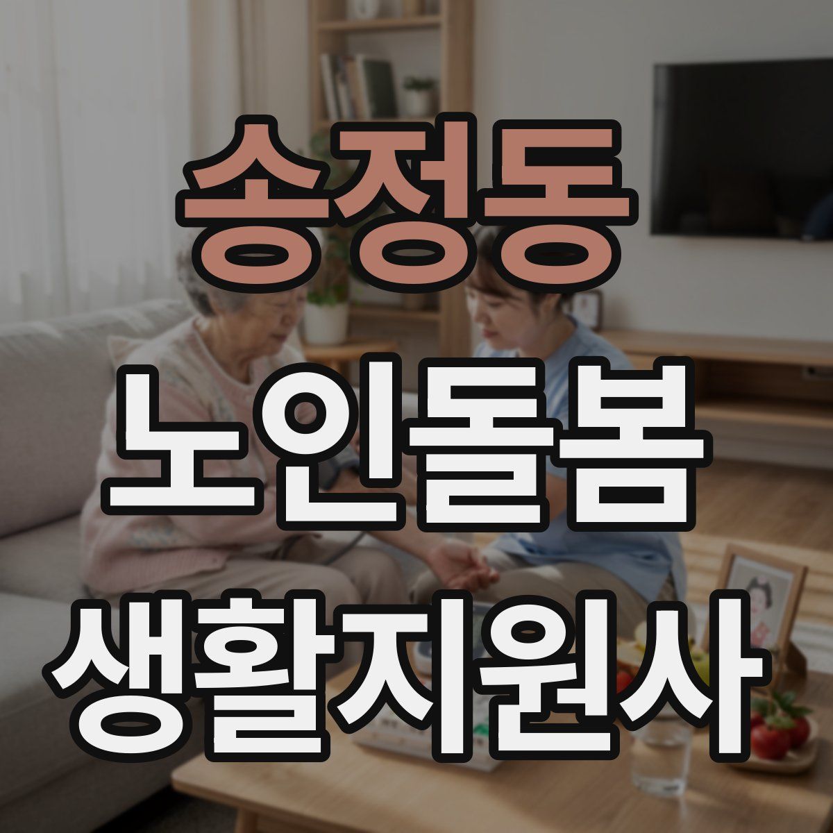 송정동 노인돌봄생활지원사 자격증