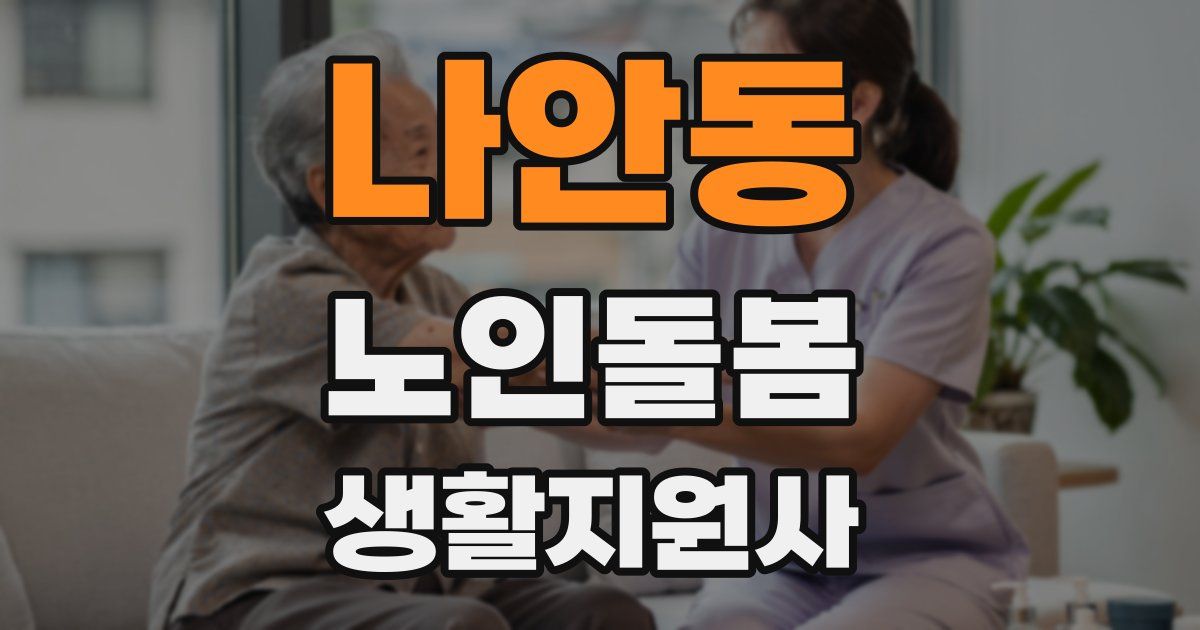 나안동 노인돌봄생활지원사 자격증