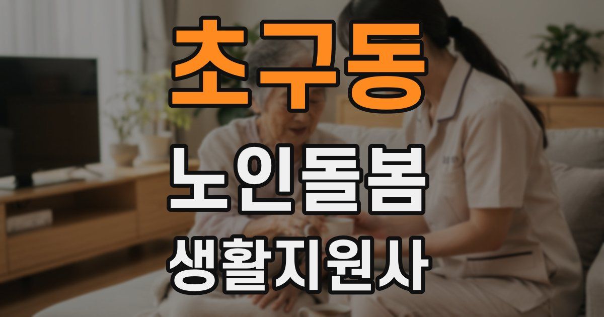 초구동 노인돌봄생활지원사 자격증