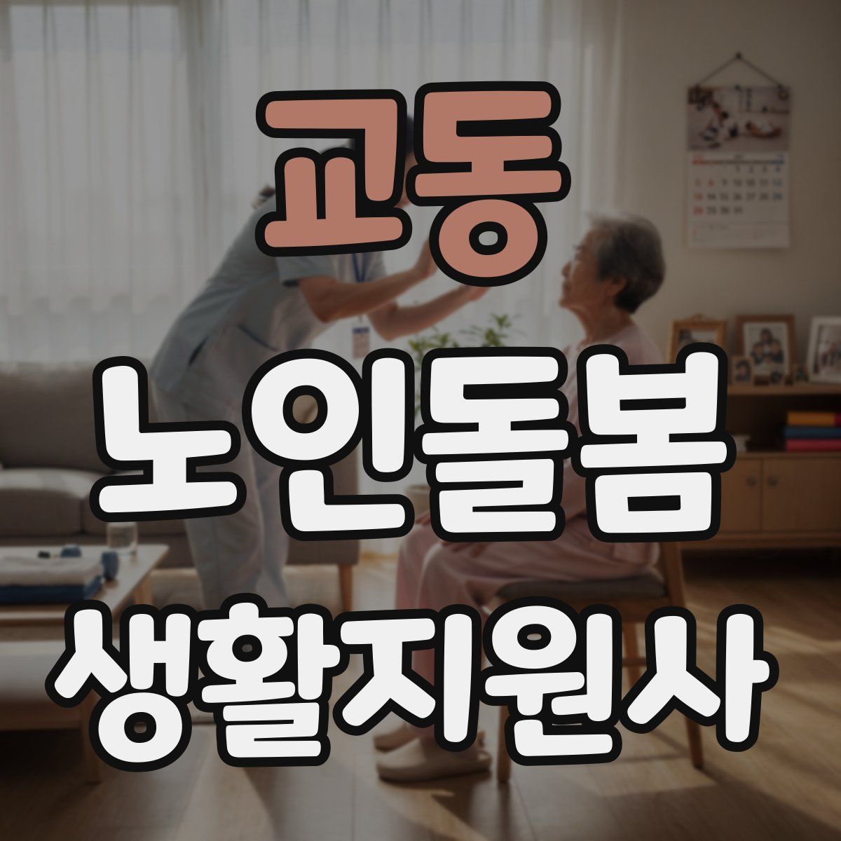 교동 노인돌봄생활지원사 자격증