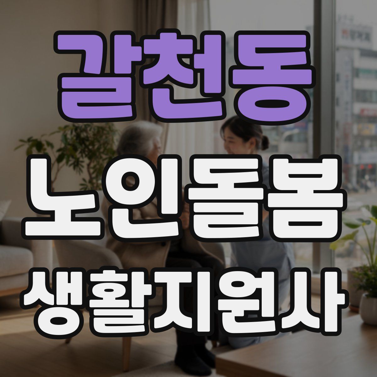갈천동 노인돌봄생활지원사 자격증