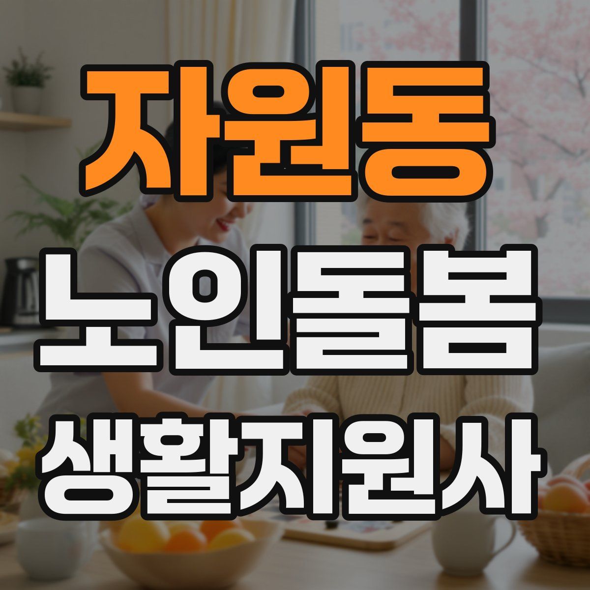 자원동 노인돌봄생활지원사 자격증