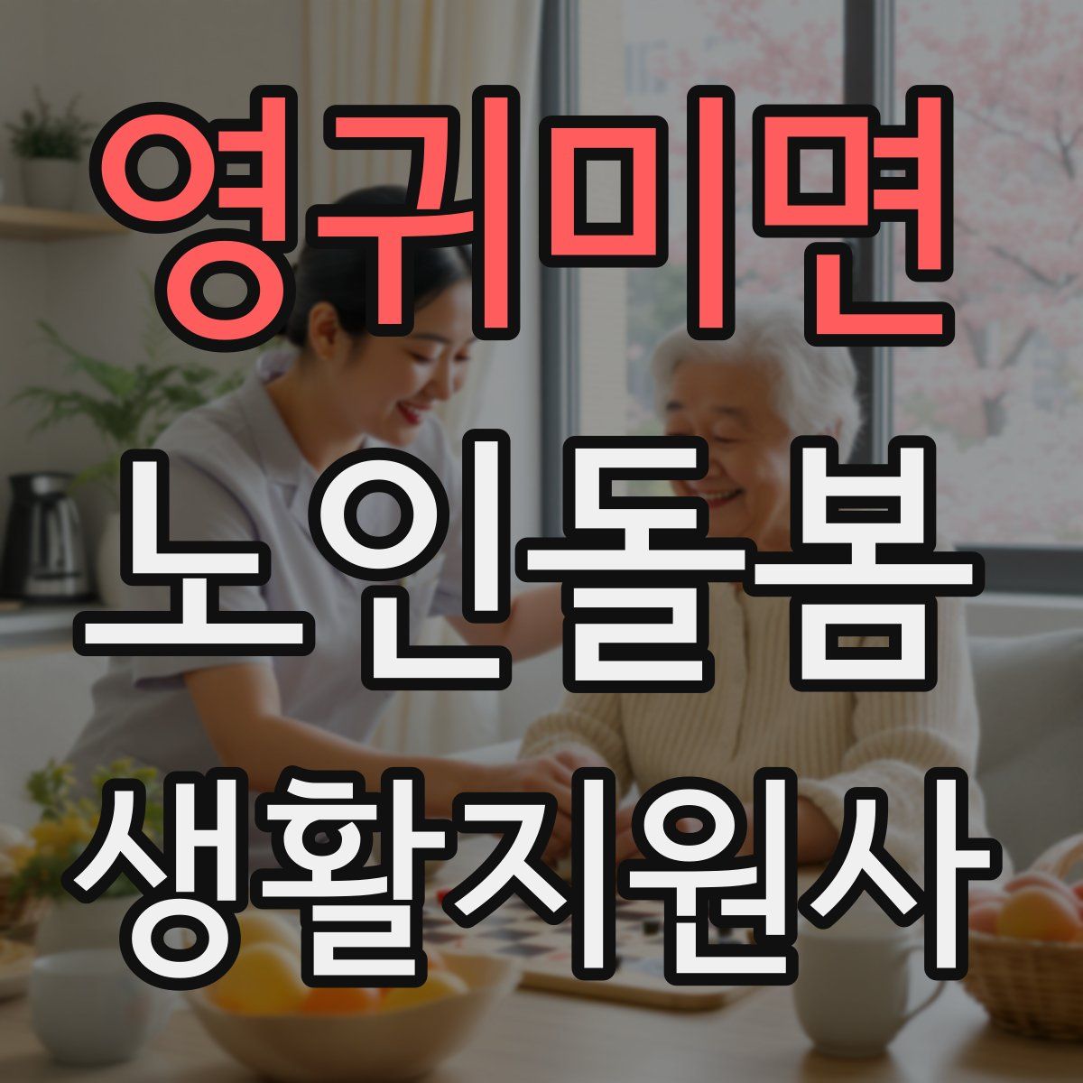 영귀미면 노인돌봄생활지원사 자격증