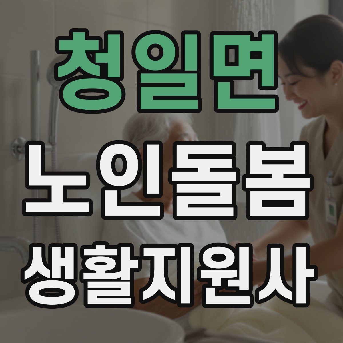 청일면 노인돌봄생활지원사 자격증