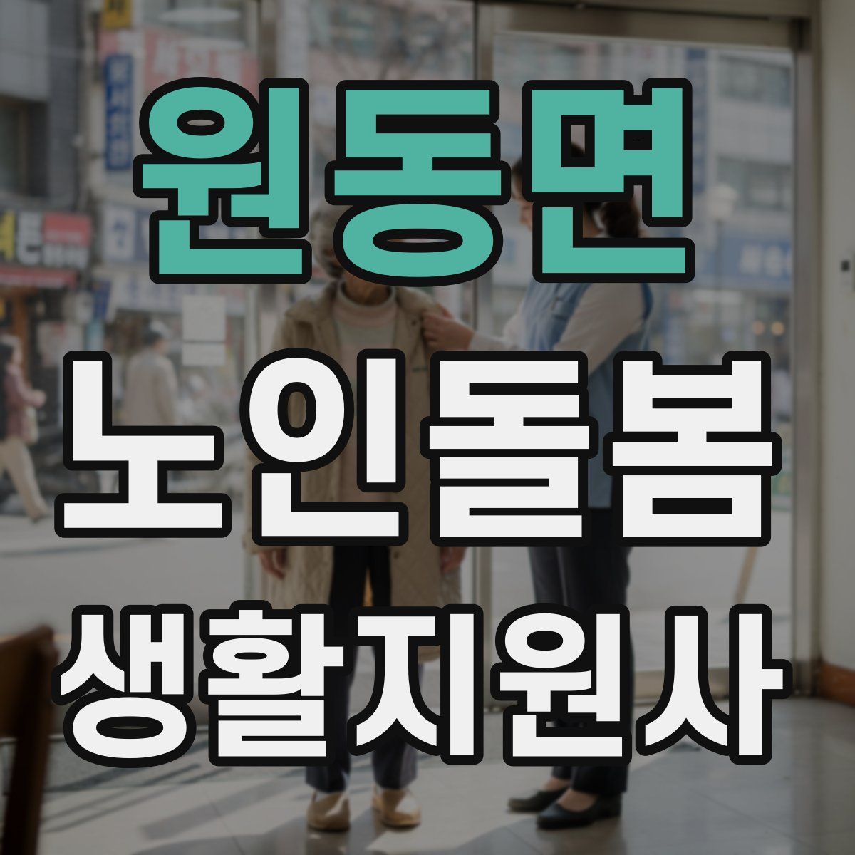 원동면 노인돌봄생활지원사 자격증