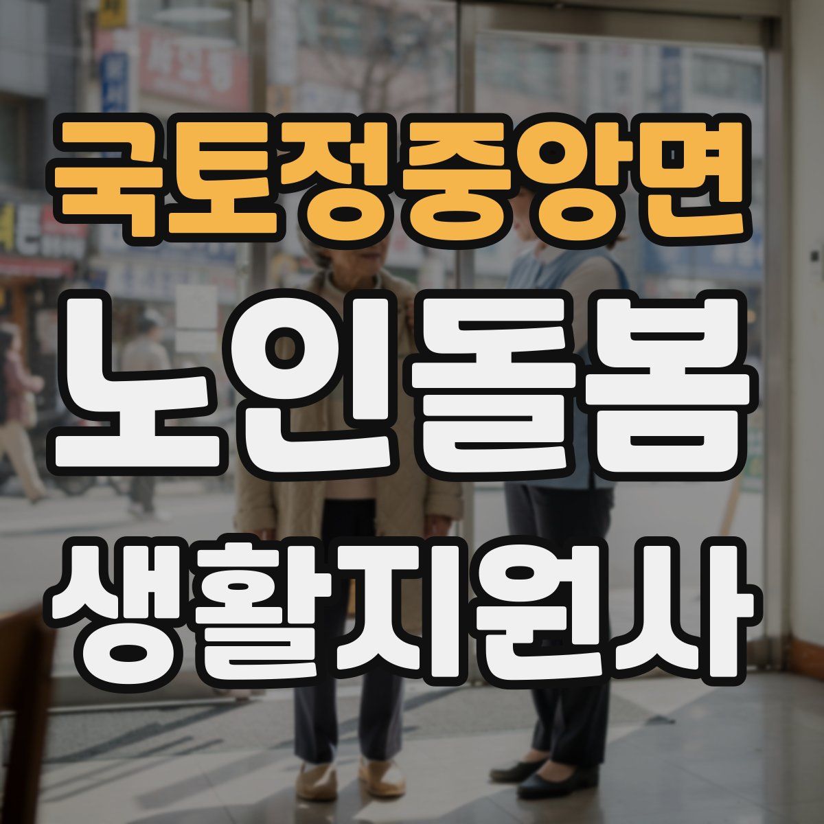 국토정중앙면 노인돌봄생활지원사 자격증