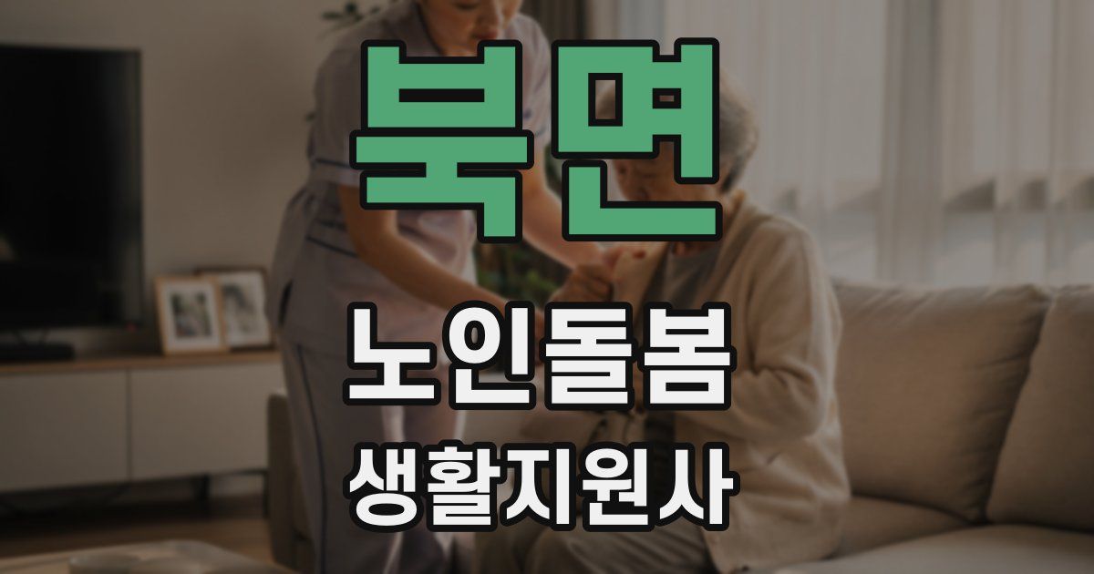 북면 노인돌봄생활지원사 자격증