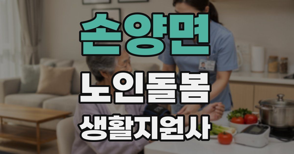손양면 노인돌봄생활지원사 자격증