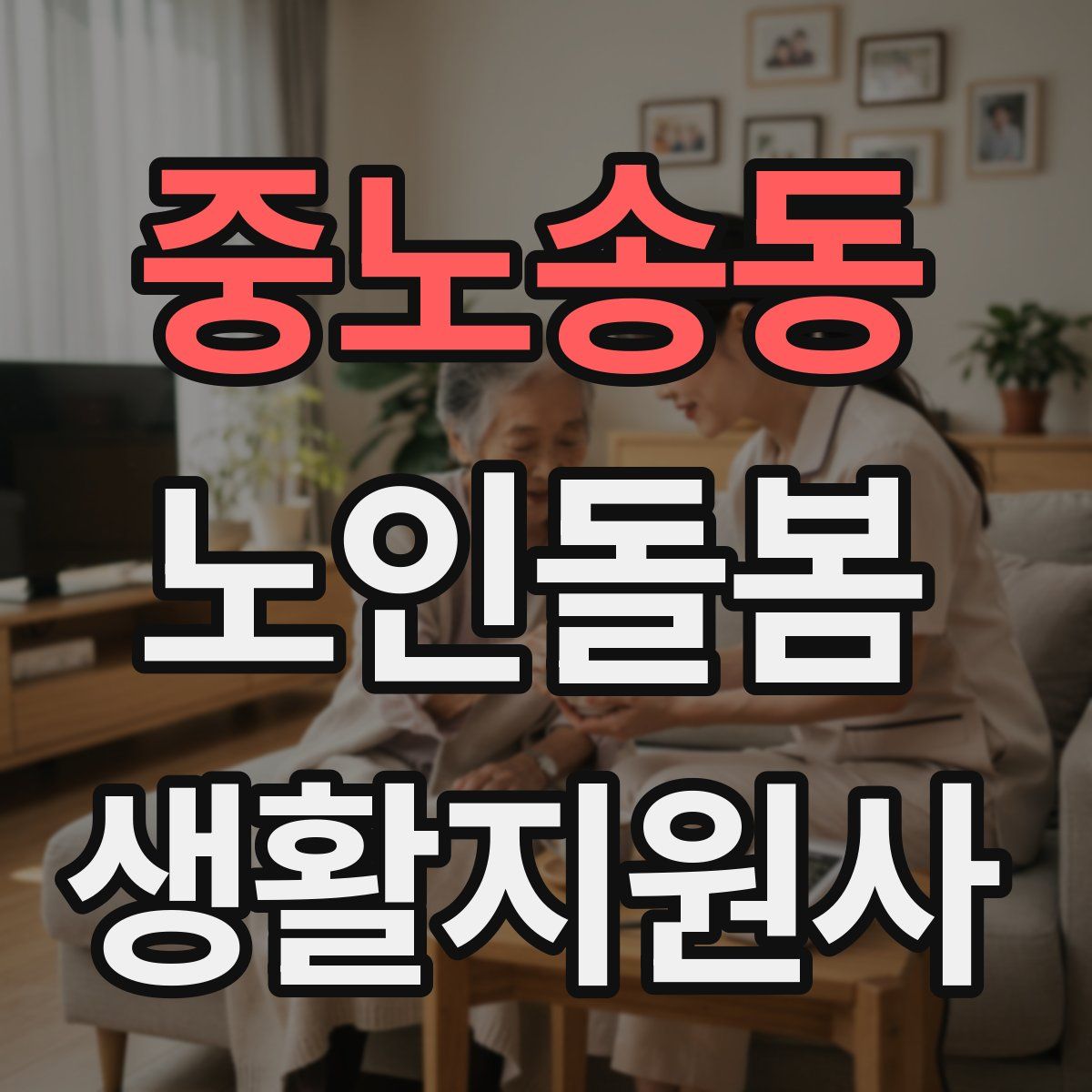 중노송동 노인돌봄생활지원사 자격증