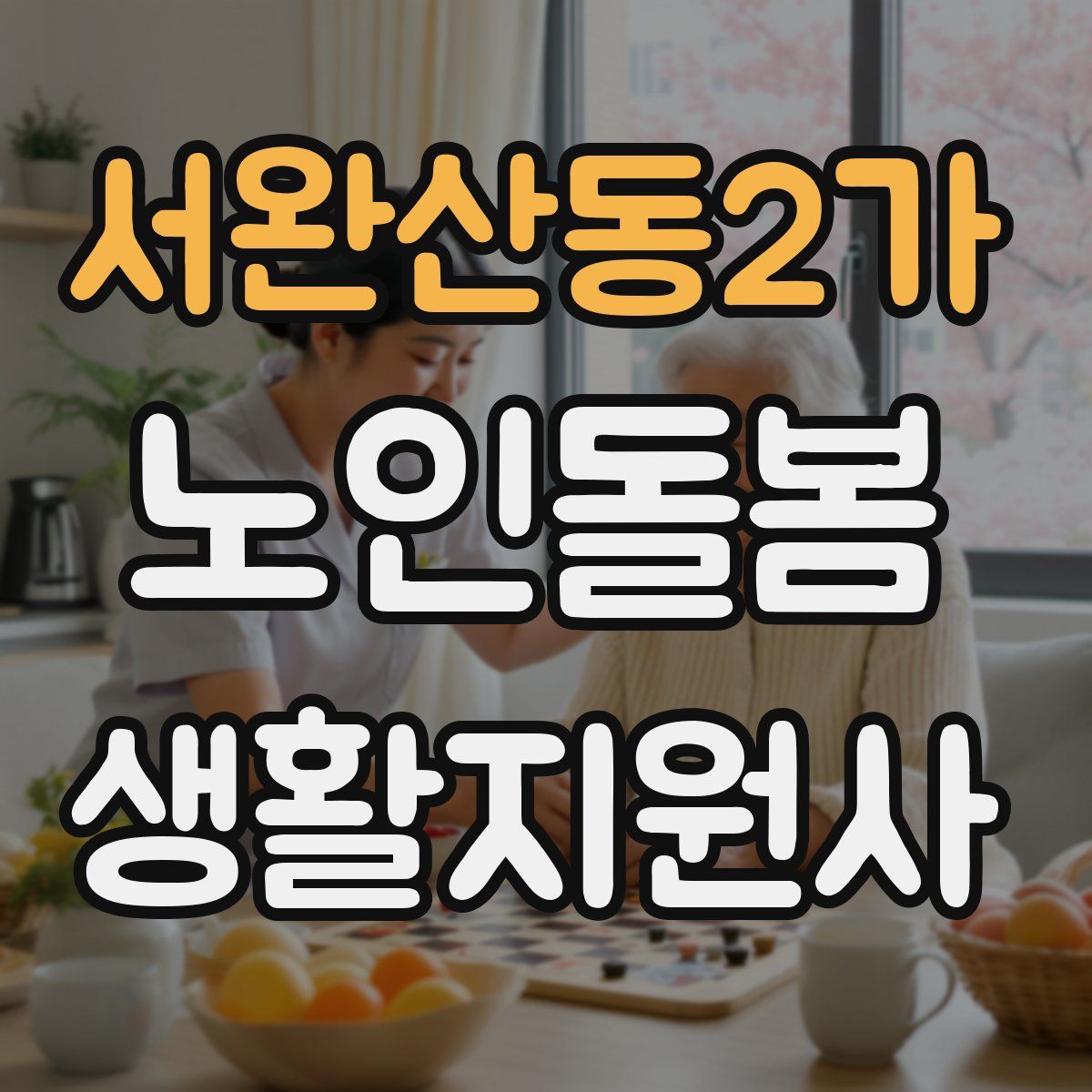 서완산동2가 노인돌봄생활지원사 자격증
