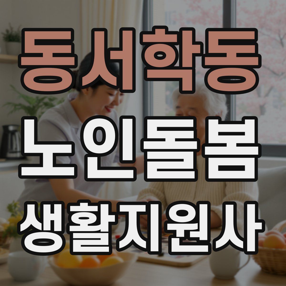 동서학동 노인돌봄생활지원사 자격증