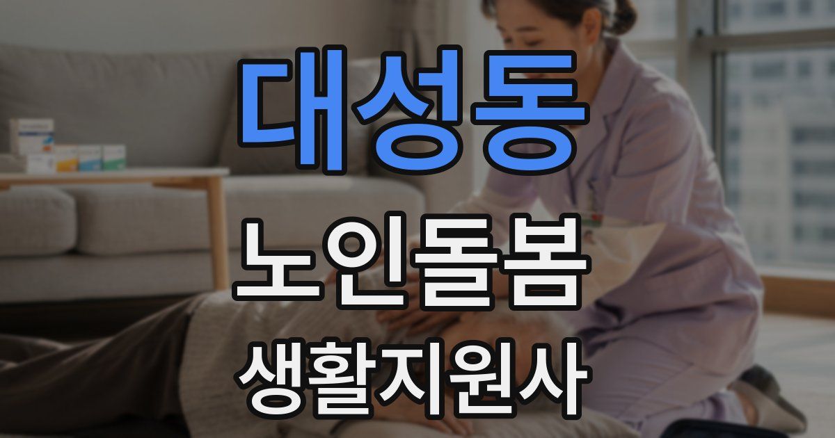 대성동 노인돌봄생활지원사 자격증