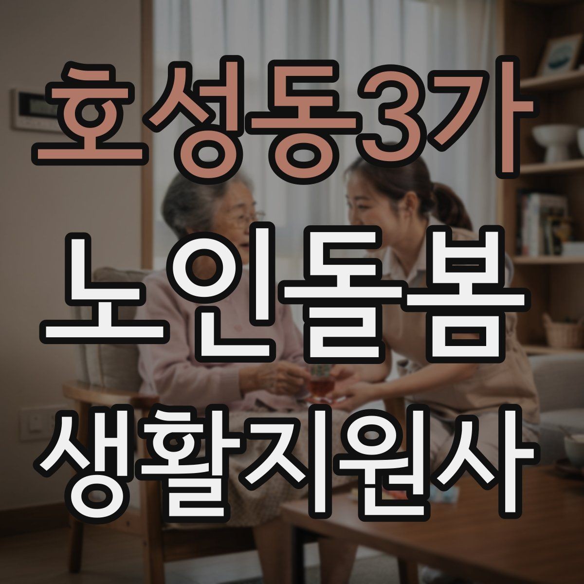 호성동3가 노인돌봄생활지원사 자격증 추가 시간 발생 시 안내 문구 정리