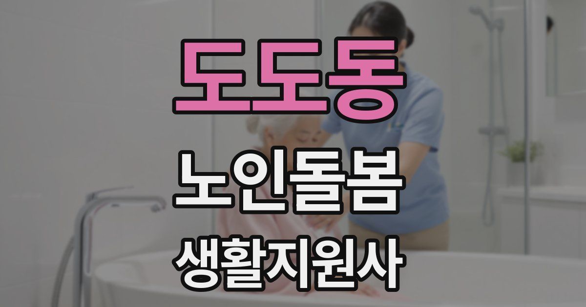 도도동 노인돌봄생활지원사 자격증