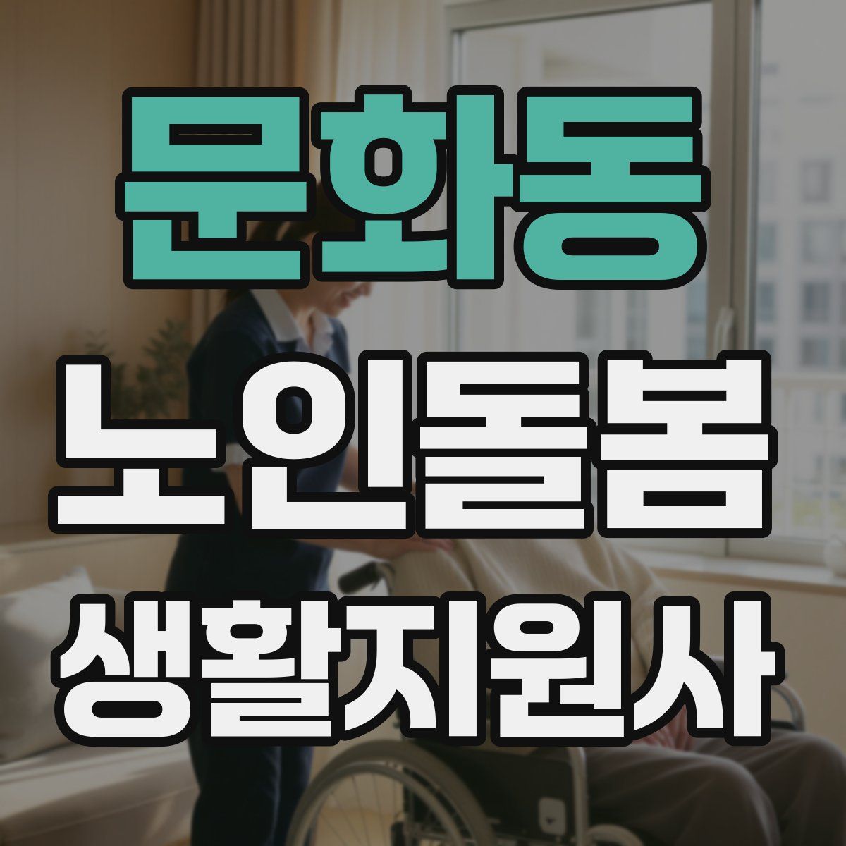 문화동 노인돌봄생활지원사 자격증