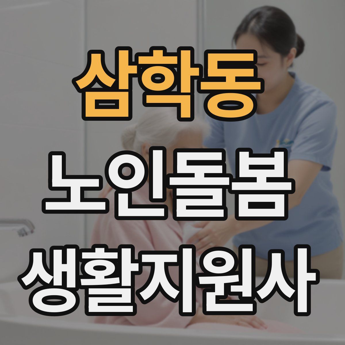 삼학동 노인돌봄생활지원사 자격증