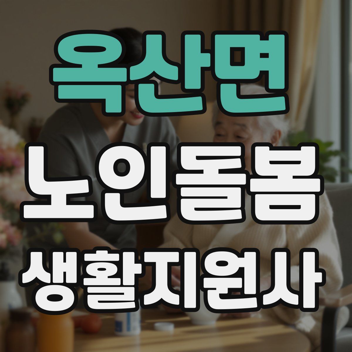 옥산면 노인돌봄생활지원사 자격증