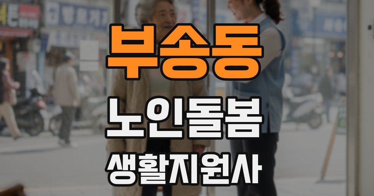 부송동 노인돌봄생활지원사 자격증