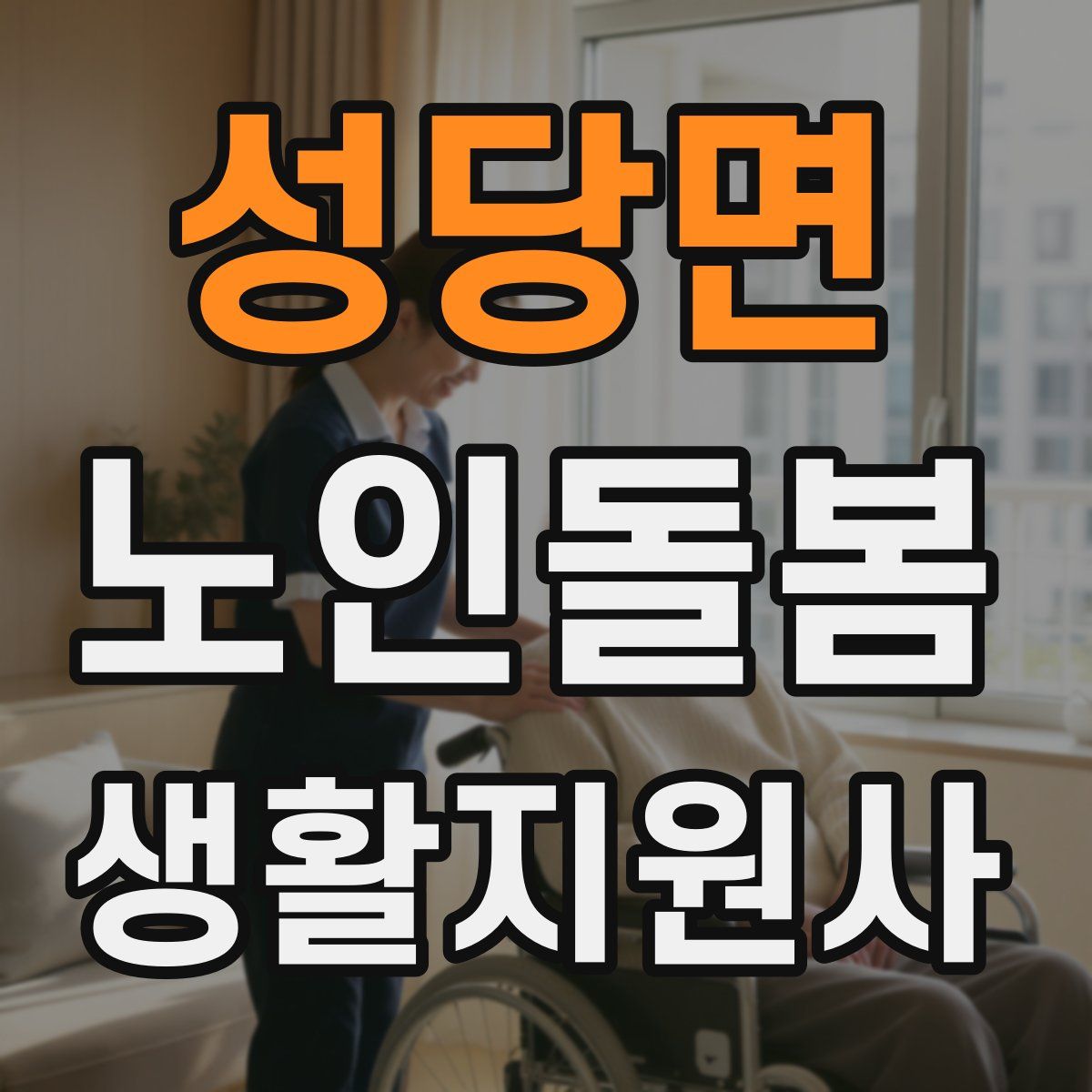 성당면 노인돌봄생활지원사 자격증