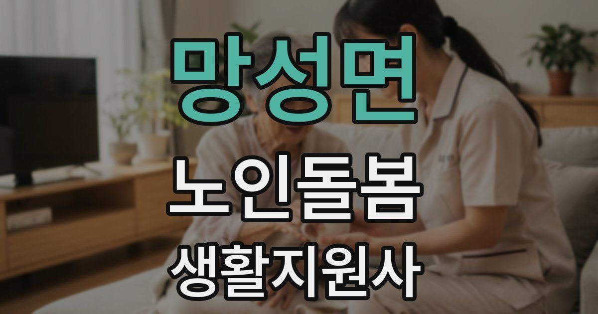 망성면 노인돌봄생활지원사 자격증