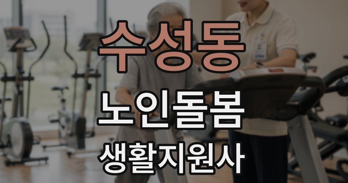 수성동 노인돌봄생활지원사 자격증