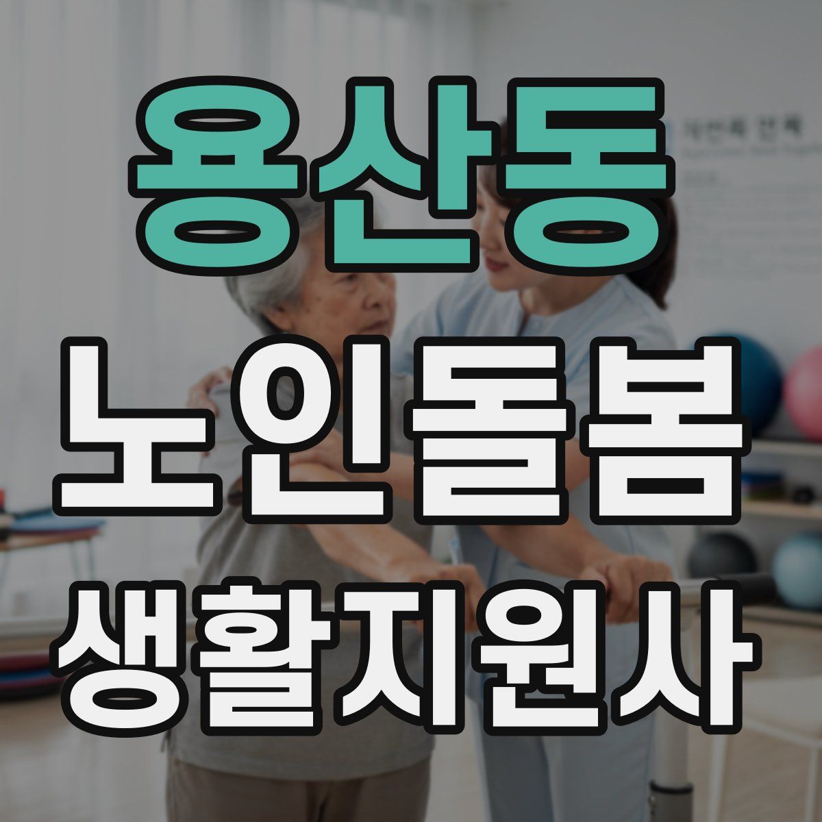 용산동 노인돌봄생활지원사 자격증