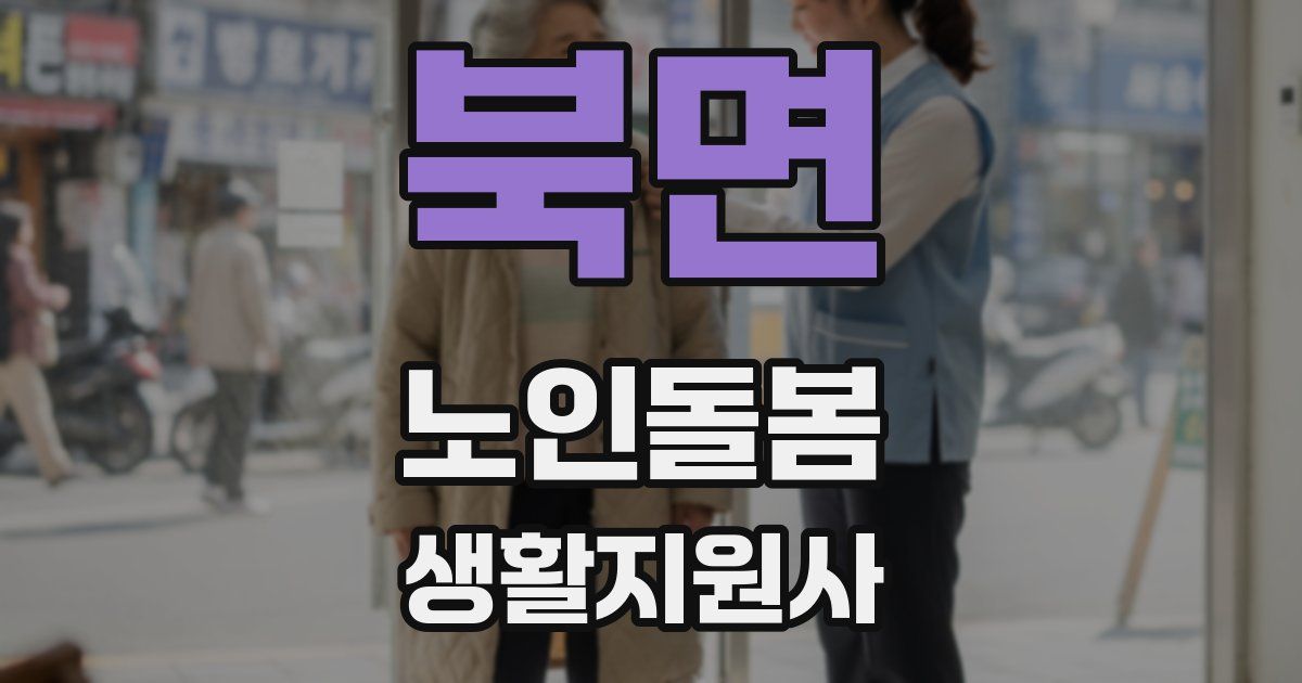 북면 노인돌봄생활지원사 자격증