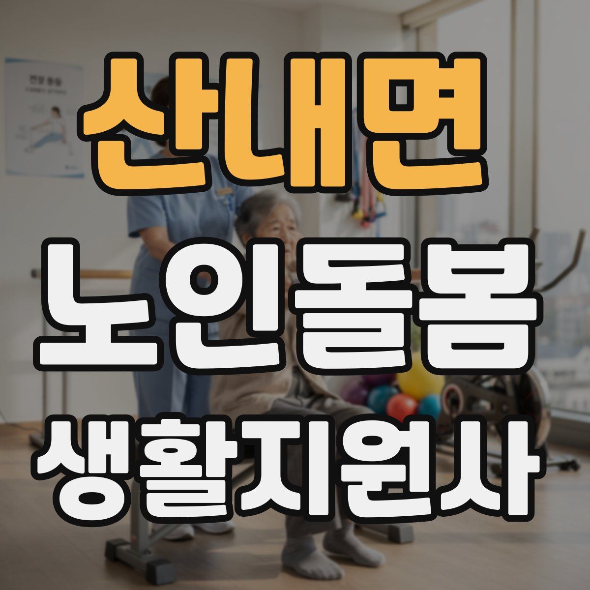 산내면 노인돌봄생활지원사 자격증