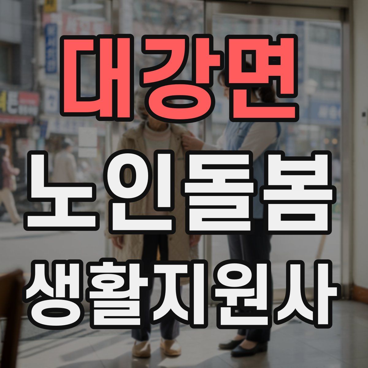 대강면 노인돌봄생활지원사 자격증