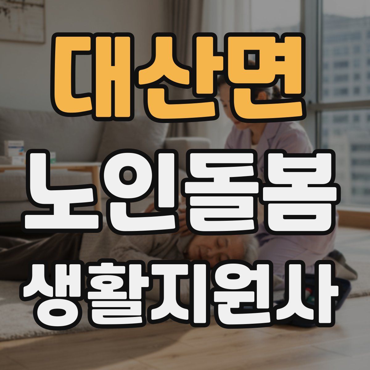대산면 노인돌봄생활지원사 자격증