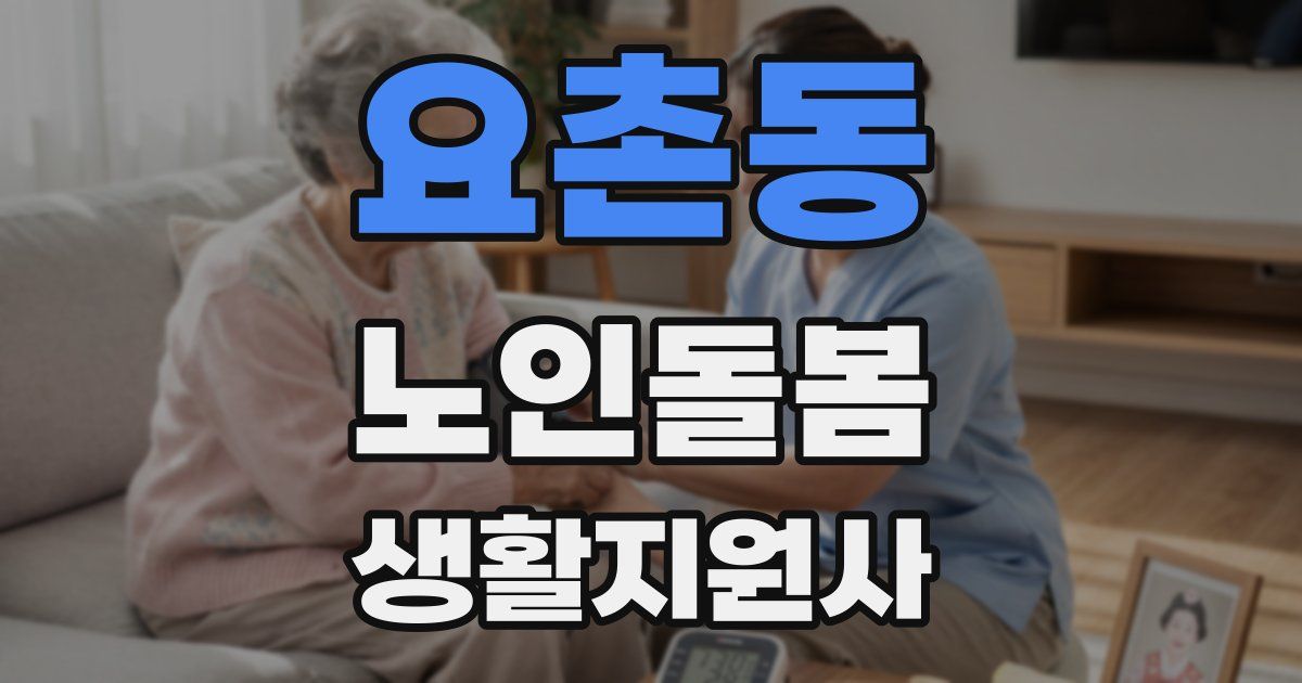 요촌동 노인돌봄생활지원사 자격증